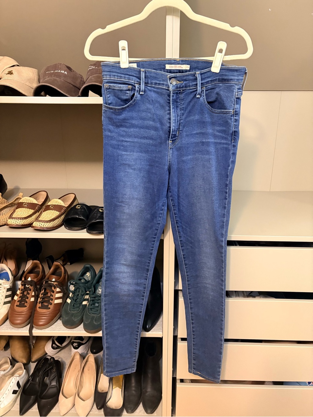 Levi's Medium Blue Super Skinny Jeans, W29 L30